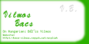 vilmos bacs business card